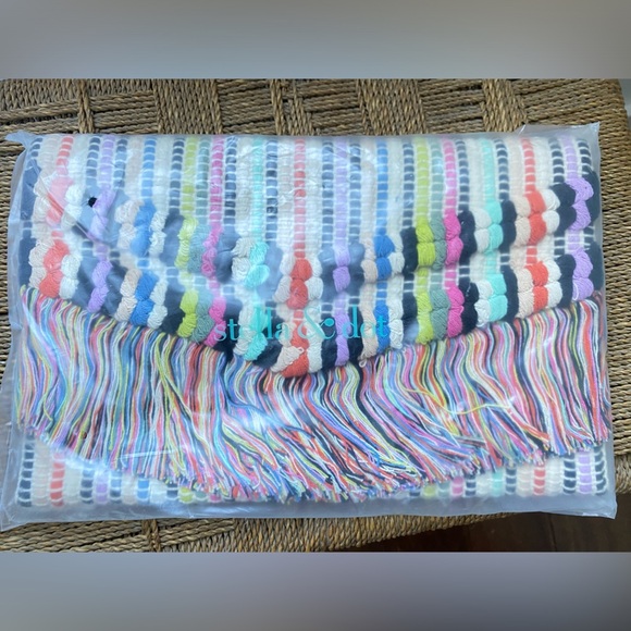 Stella & Dot Bag Women’s Woven Colorful Taj Clutch Boho Chi Fringe NWT - Picture 2 of 7